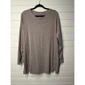J Jill Luxe Supima Cotton Modal Rayon Spandex Seam Tunic Top XL Heathered J.Jill